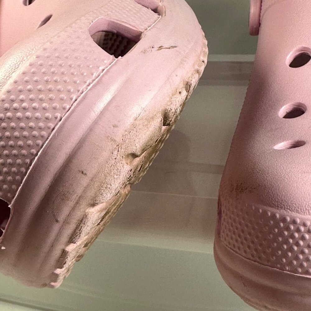 Classic Pink Crocs Clogs Size M 13 Lightweight Slip-On Comfort Shoes - Picture 6 of 11